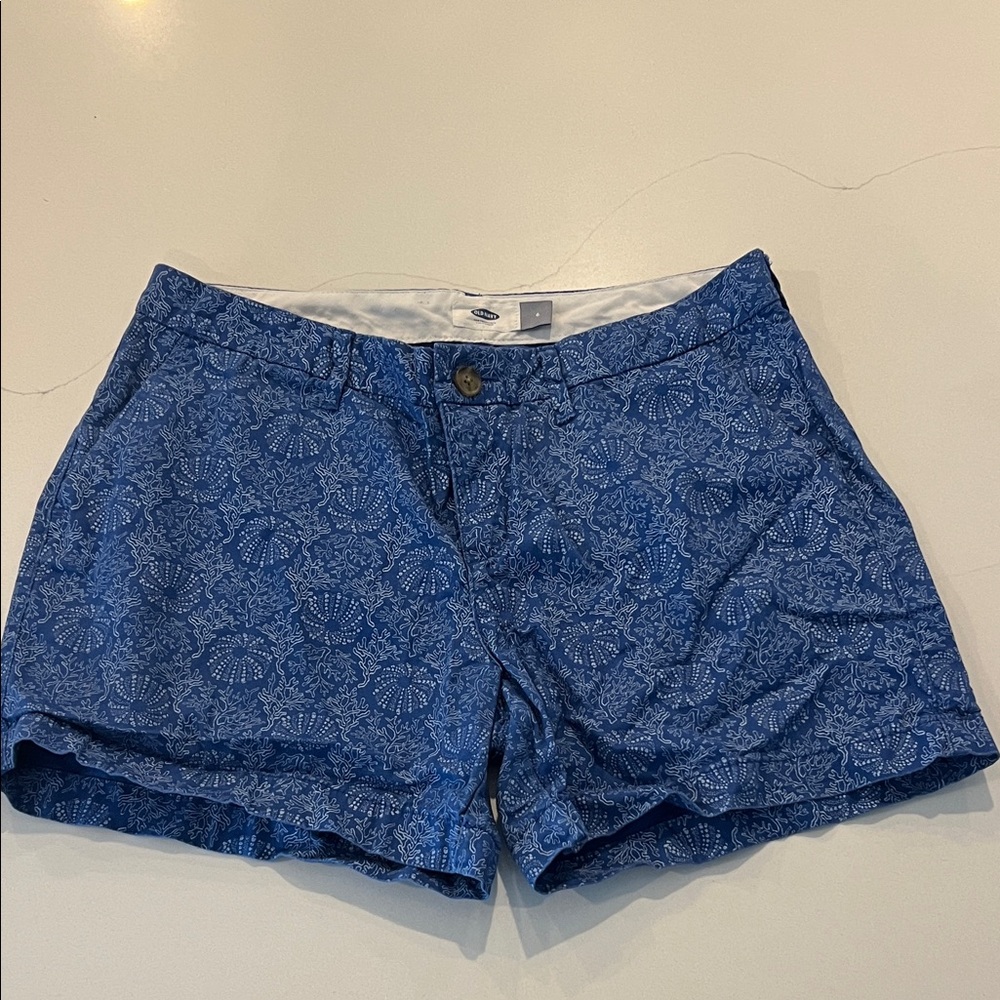 Old Navy Women's Blue Patterned Shorts